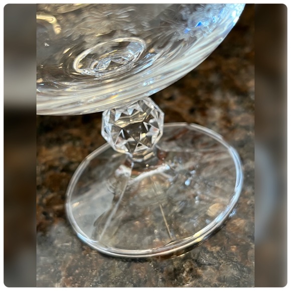 Import Assoc. ‘Cascade’ Set of Six Etched Crystal Brandy/Cognac Snifters - Picture 6 of 9